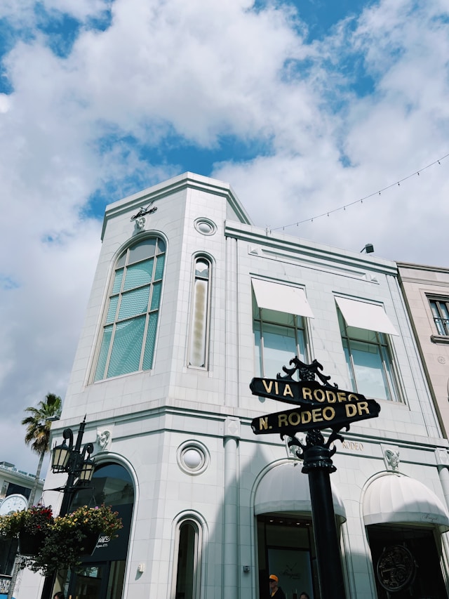 An image of the famed Rodeo Drive in Beverly Hills.