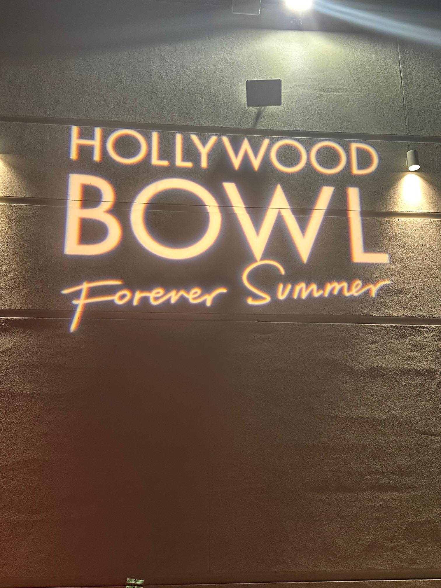 An image of a sign for the Hollywood Bowl.