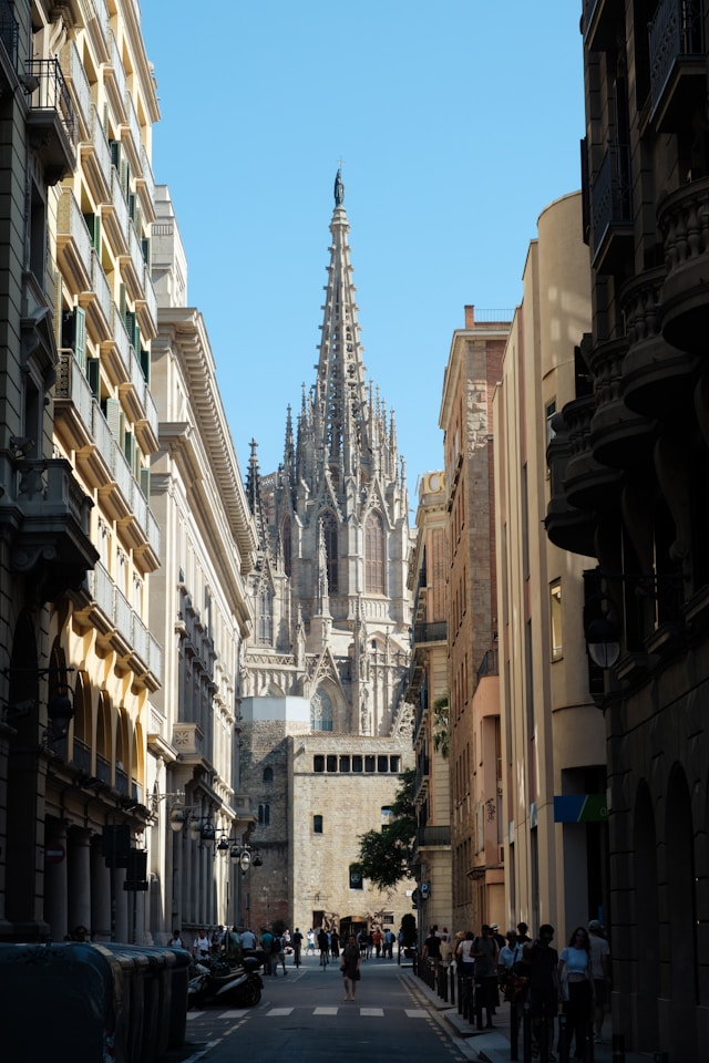 An image of the Barcelona cathedral.