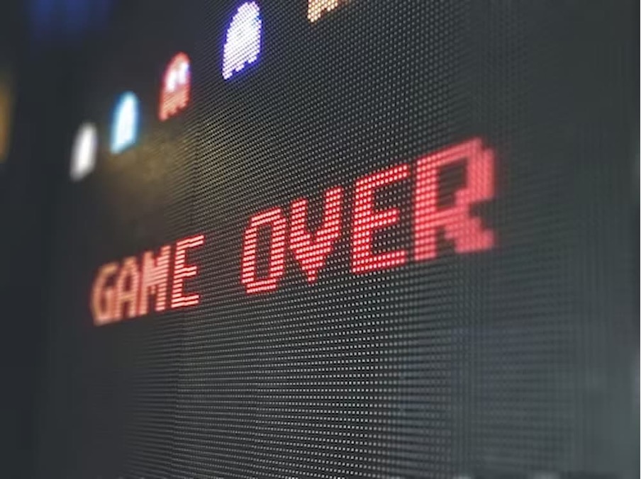 An image of the words 'Game Over' from a video game.