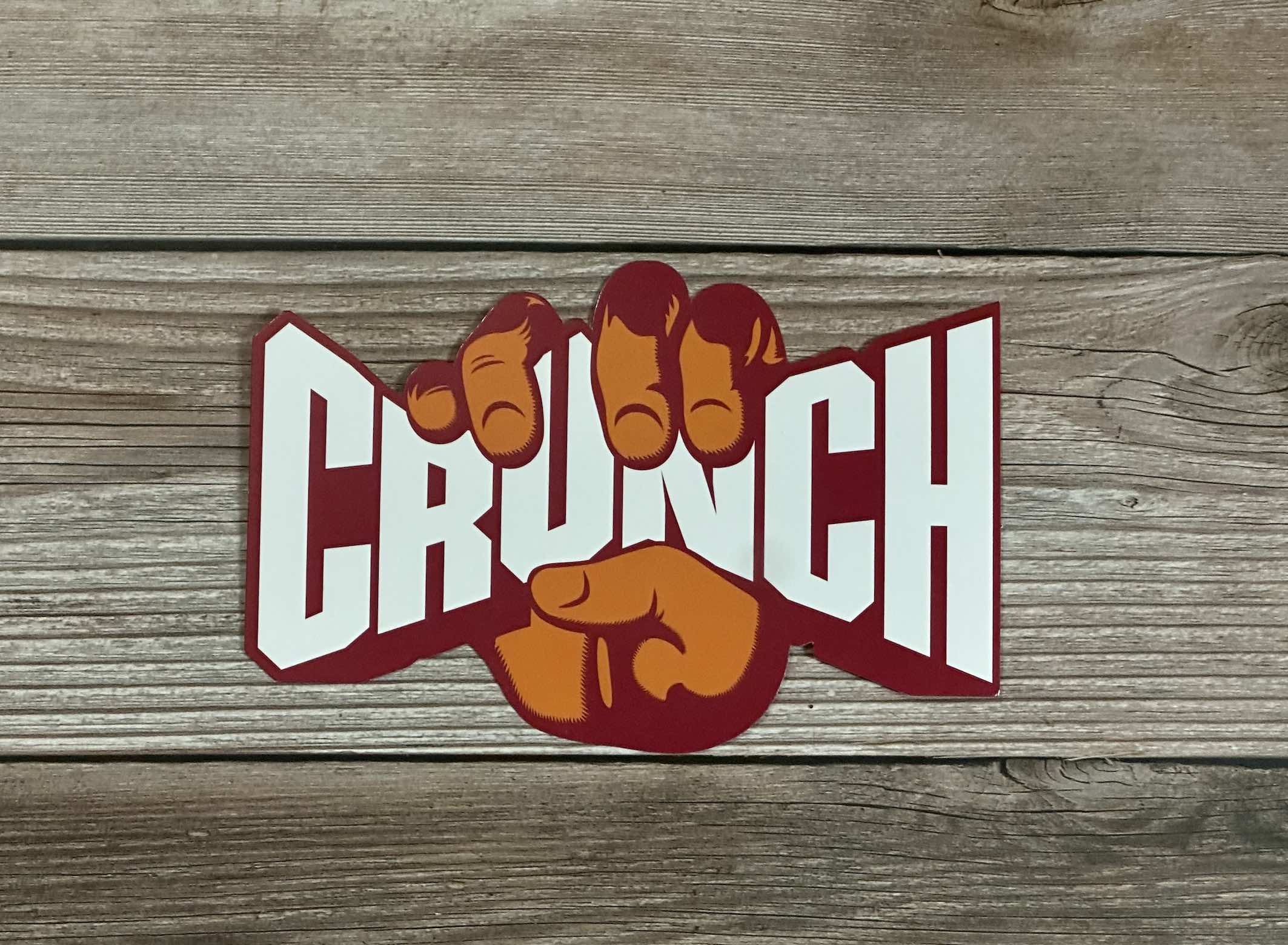 An image of the Crunch Fitness sticker.