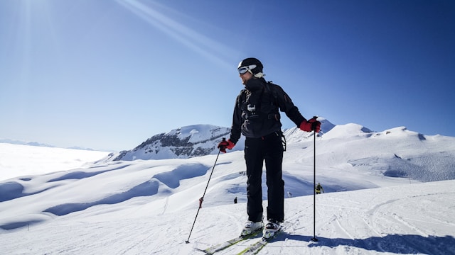 An image of a man skiing.