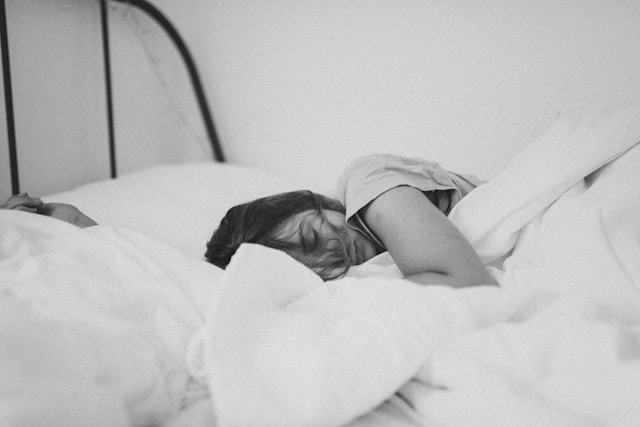 An image of a woman sleeping.