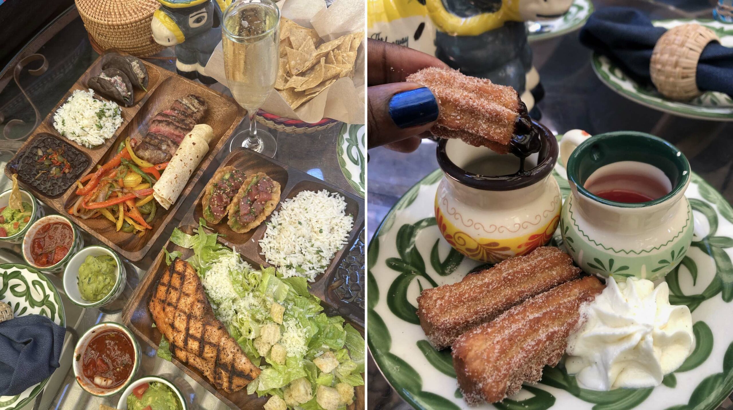 An image of the spread from the prix fixe lunch menu at The Hideaway Beverly Hills. It's some of the best Mexican food near me.