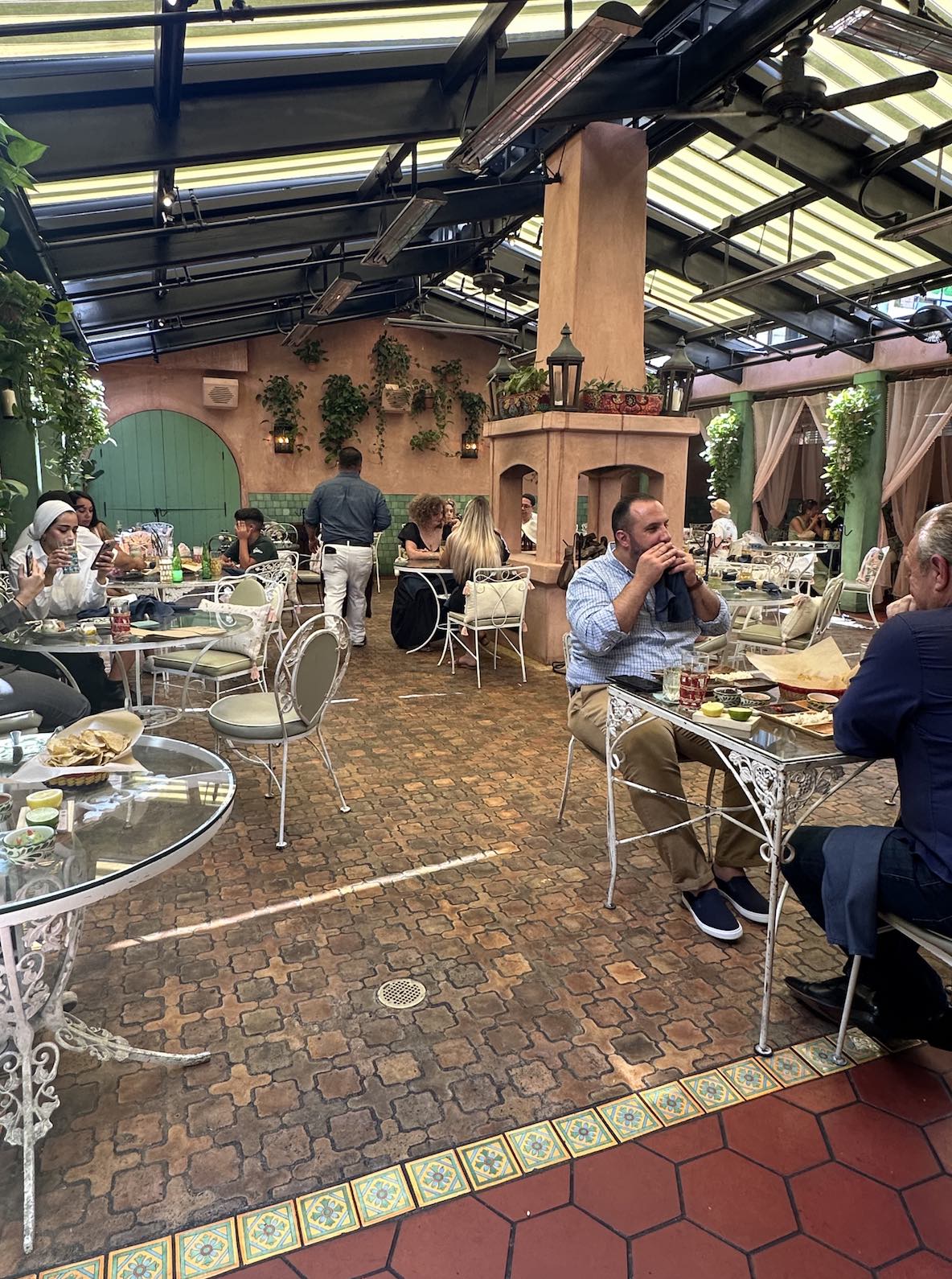 An image of the open-air patio at The Hideaway Beverly Hills that serves some of the best Mexican food near me.