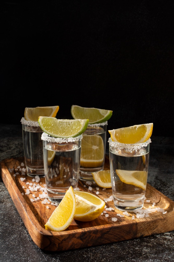 An image of shots of tequila.