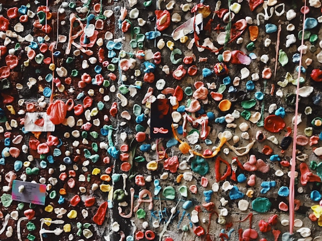 An image of the Seattle gum wall.