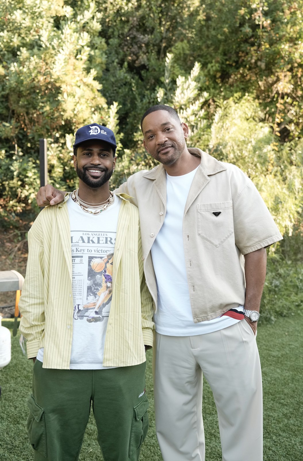 An image of special guest Big Sean posing with BEL-AIR executive producer, Will Smith