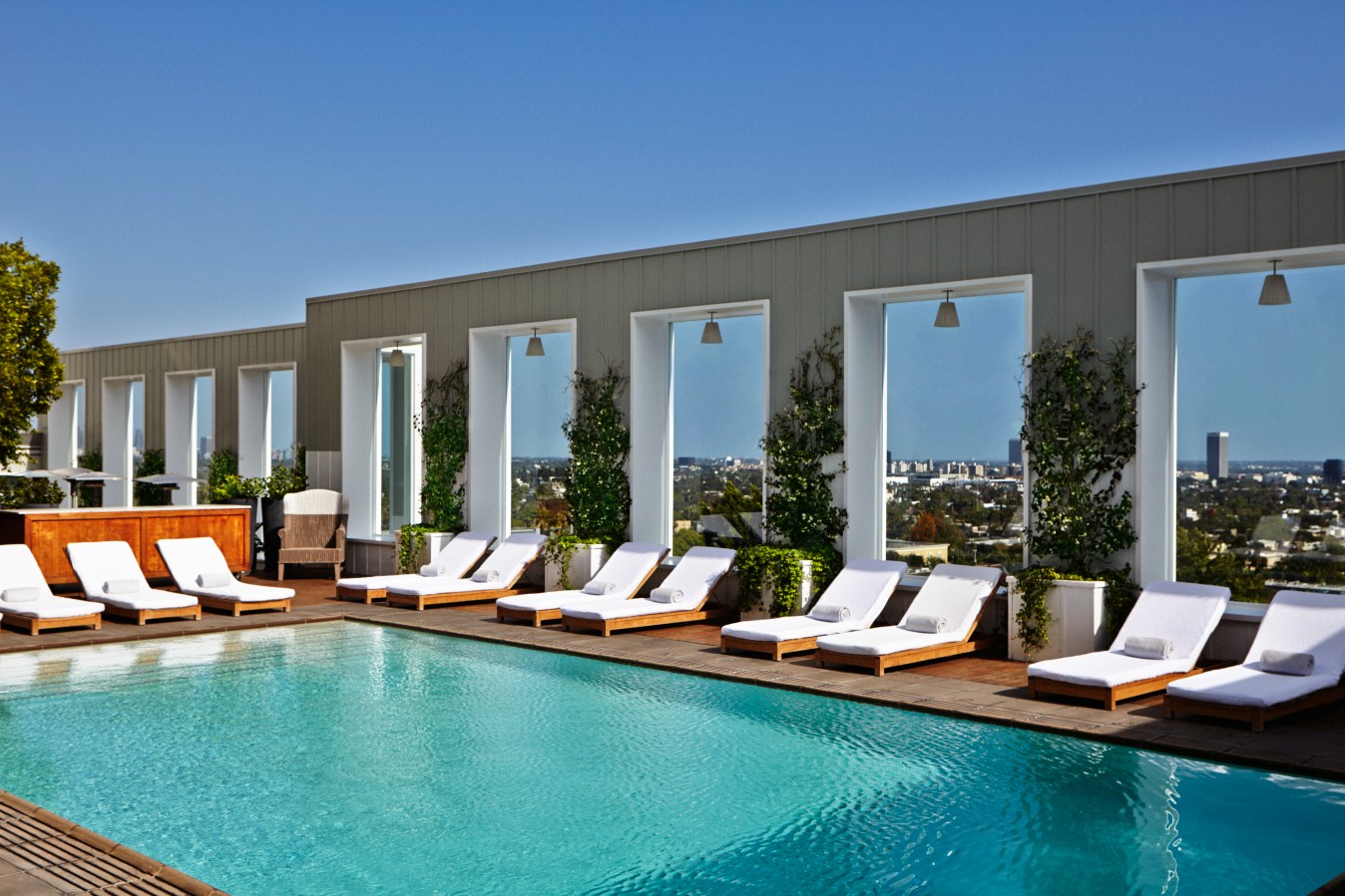 An image of the pool at Skybar.