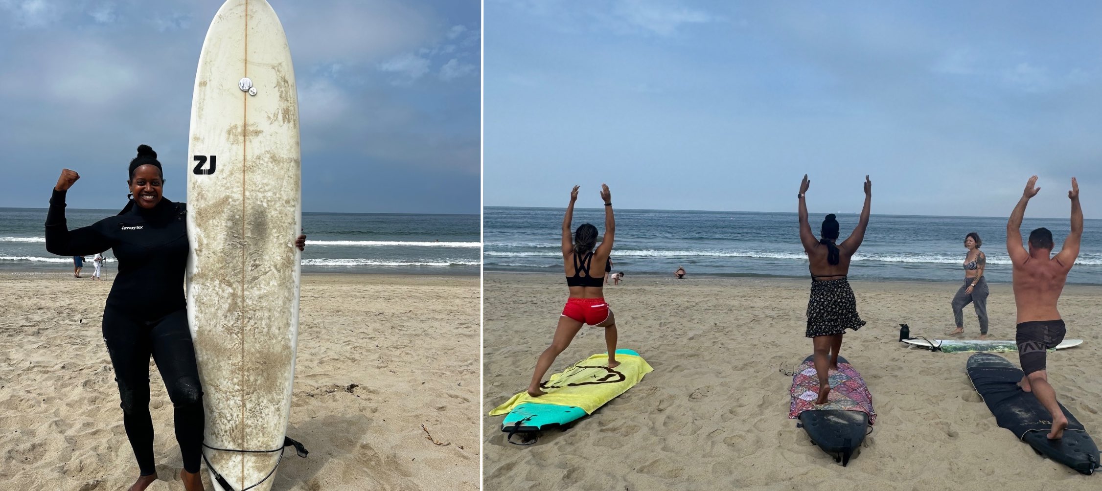Beach Yoga and Surfing at Happy Yoga’s Beach Sessions