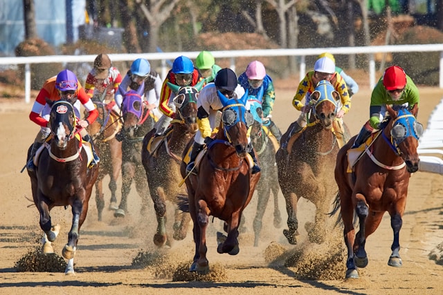 An image of horse racing.