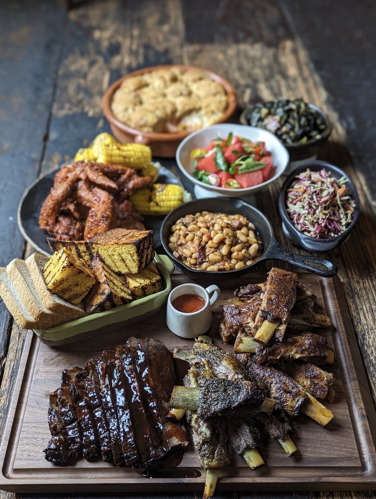 An image of the spread from A.O.C. Rib Fest.