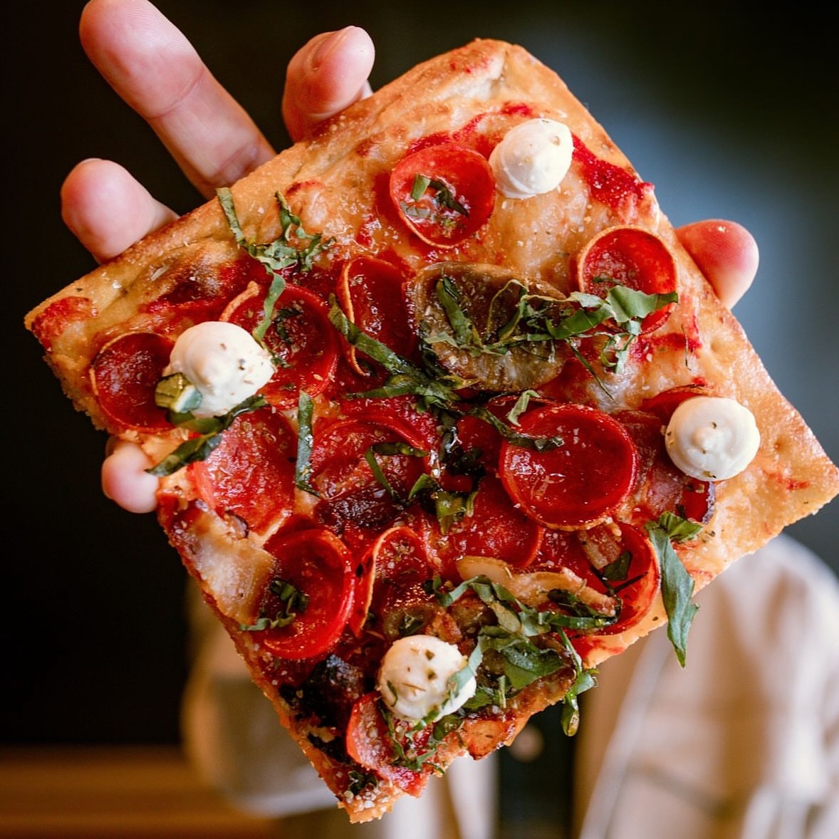 An image of pizza from Slice House.