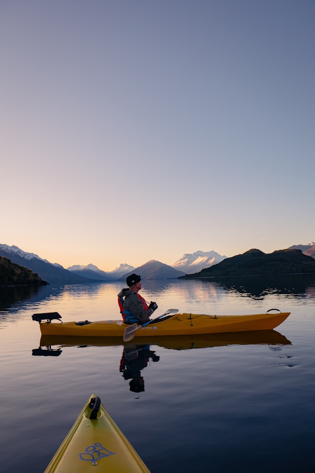 An image of someone kayaking.