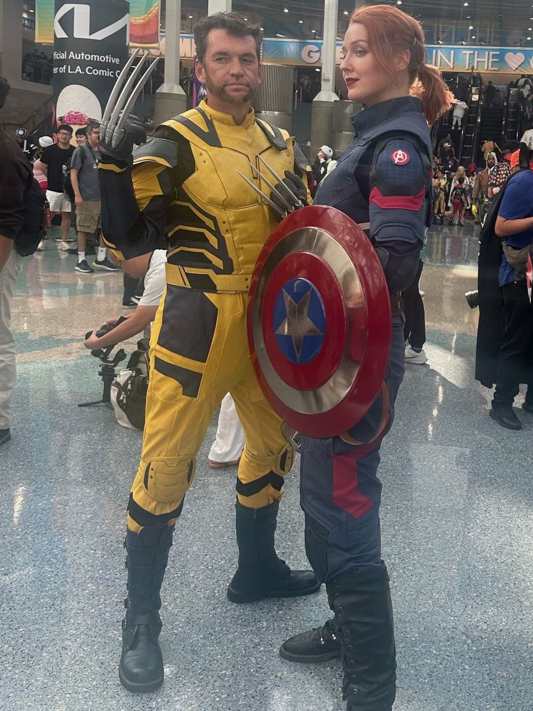 An image of a man in a Wolverine costume for a Happy Halloween.