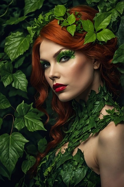 An image of a woman in a Poison Ivy Costume.