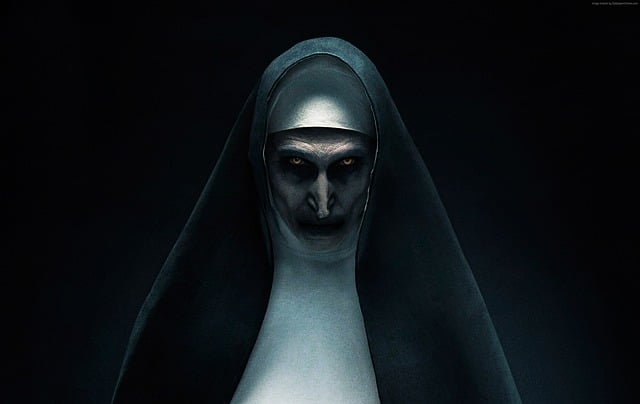 An image of the demon Valak from one of the best scary movies from 2023.