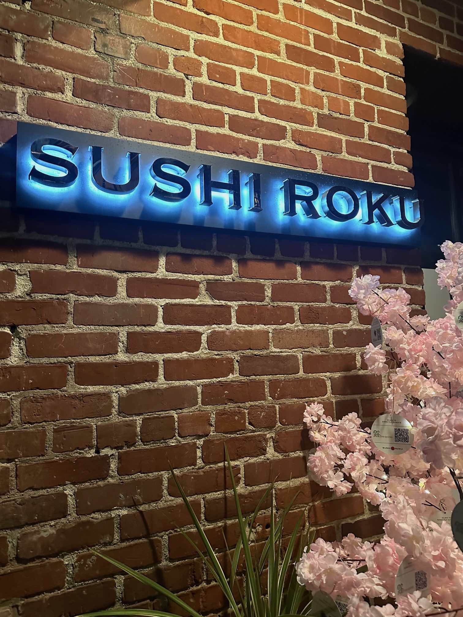 An image of the outside of Sushi Roku.