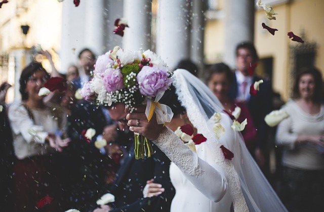 An image of people at a wedding.