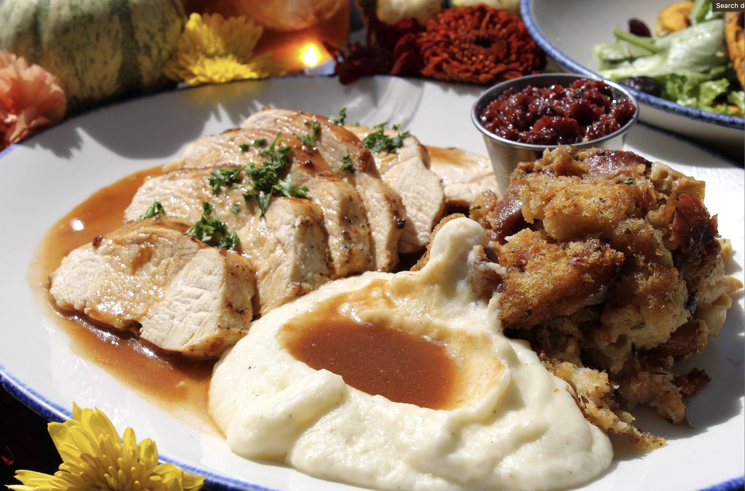 An image of the happy thanksgiving spread at the Jamaica Bay Inn.