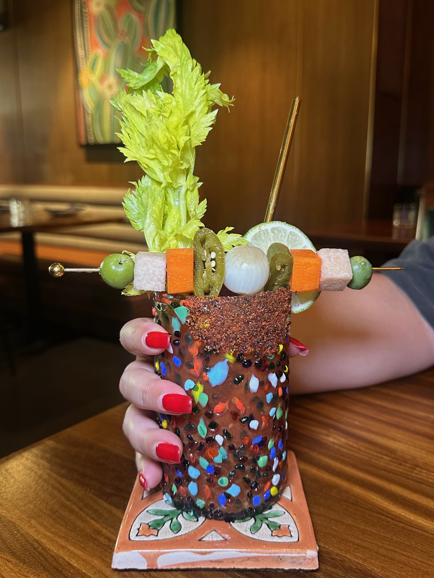 An image of a Bloody Mary at the best brunch near me.