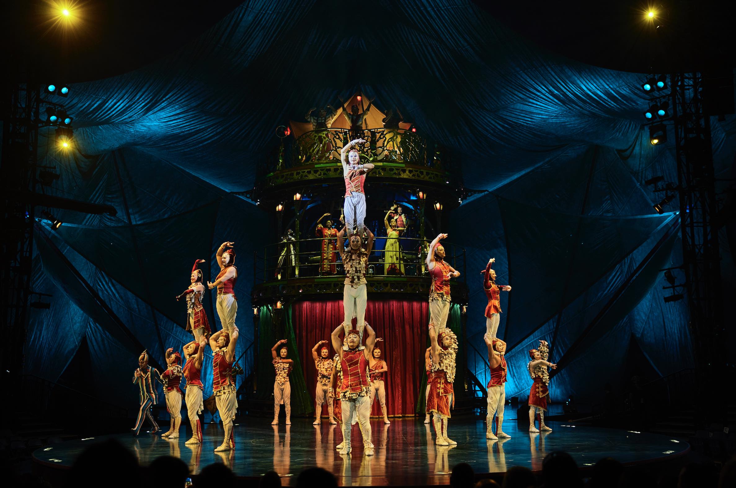 An image of the acrobats in the new Cirque show KOOZA.