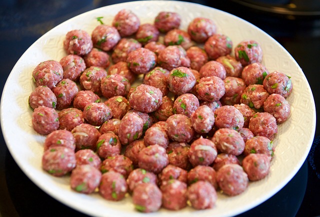 An image of frozen meatballs to be used to make easy potluck ideas. Happy holidays. Use a food warmer to keep this dish hot and ready.