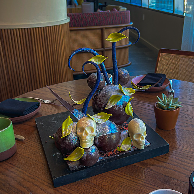 An image of a chocolate sculpture from the Ritz.