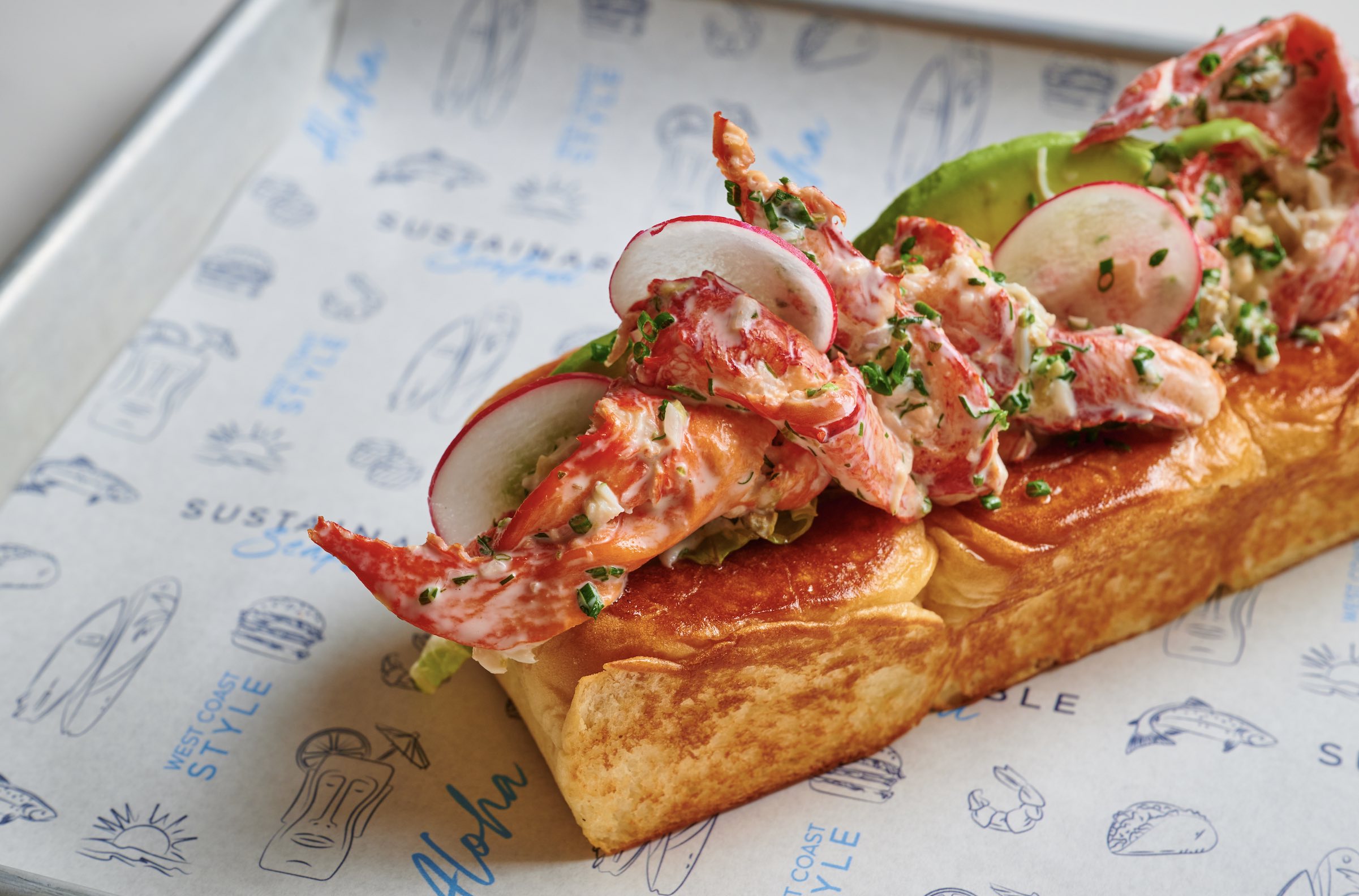 An image of the lobster roll from the all-new Pacific Catch.