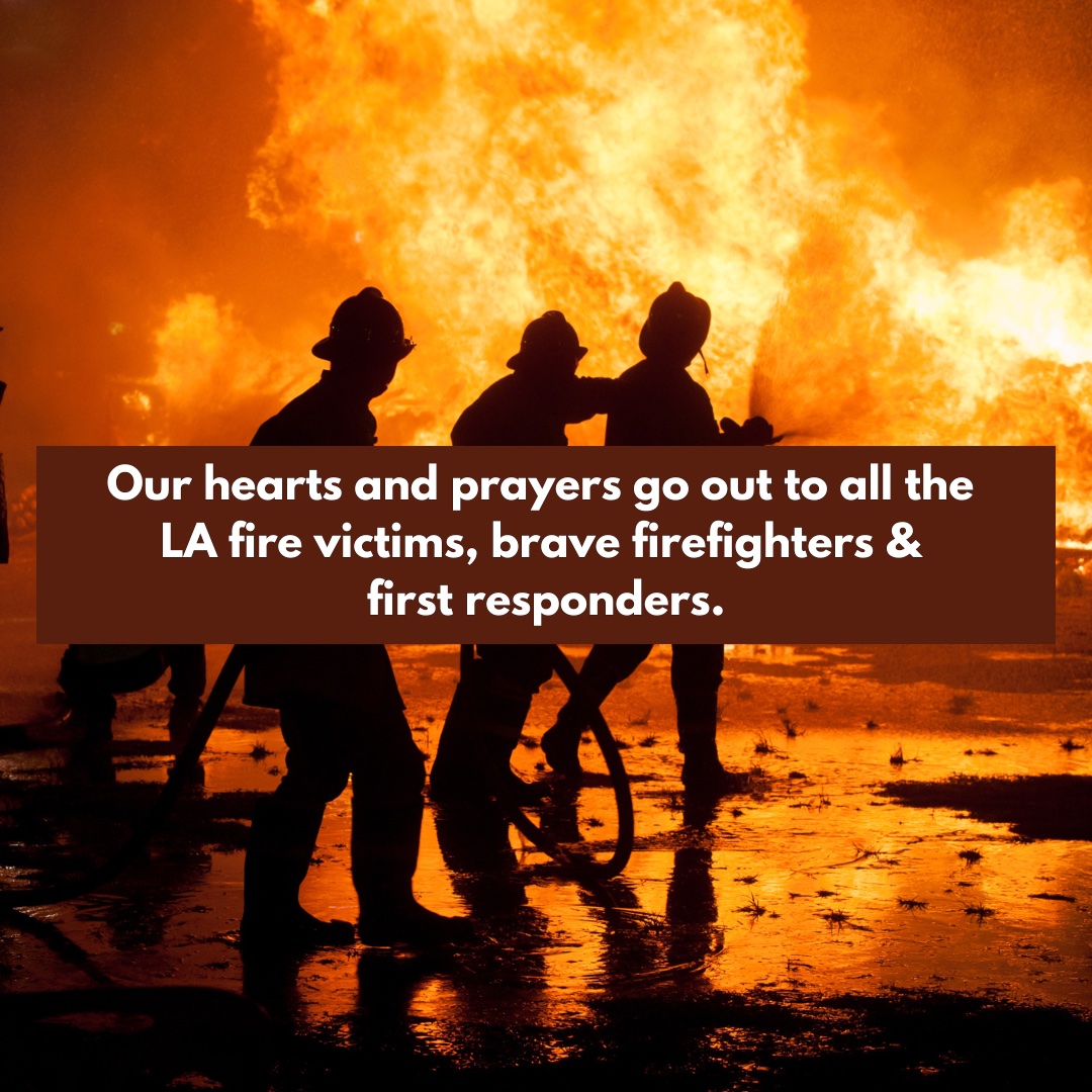 An image of LA firefighters.