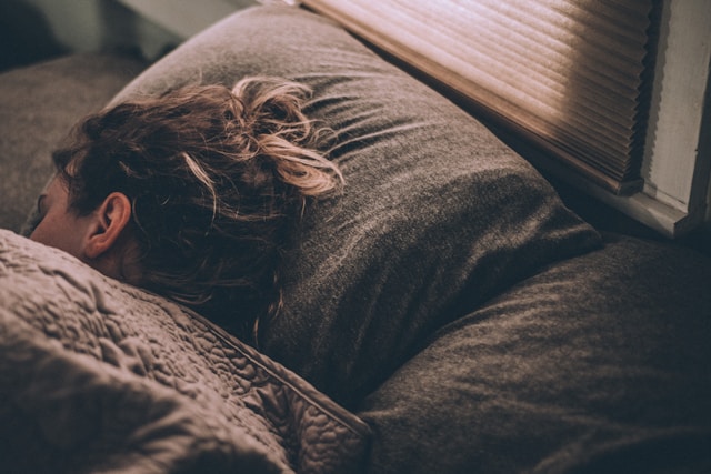 An image of a woman sleeping.