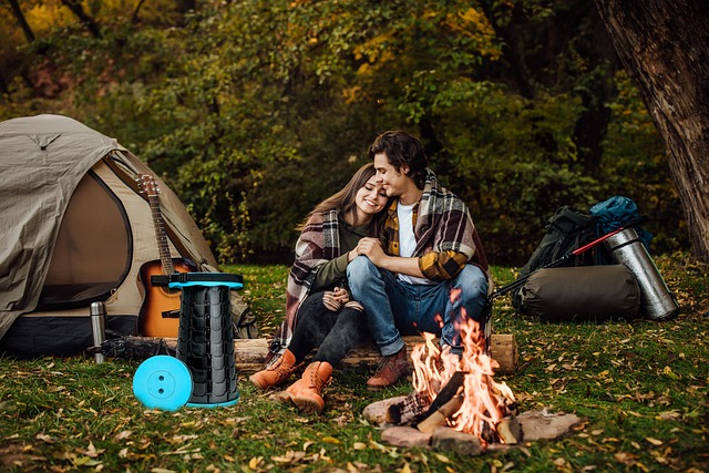 An image of a couple camping.