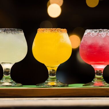 An image of a flight of 3 margaritas.