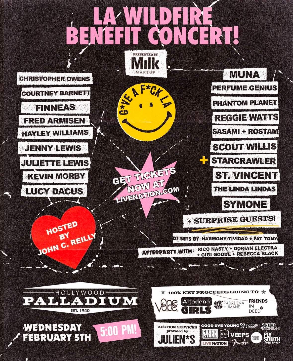 An image of the flyer for the Hollywood Palladium.