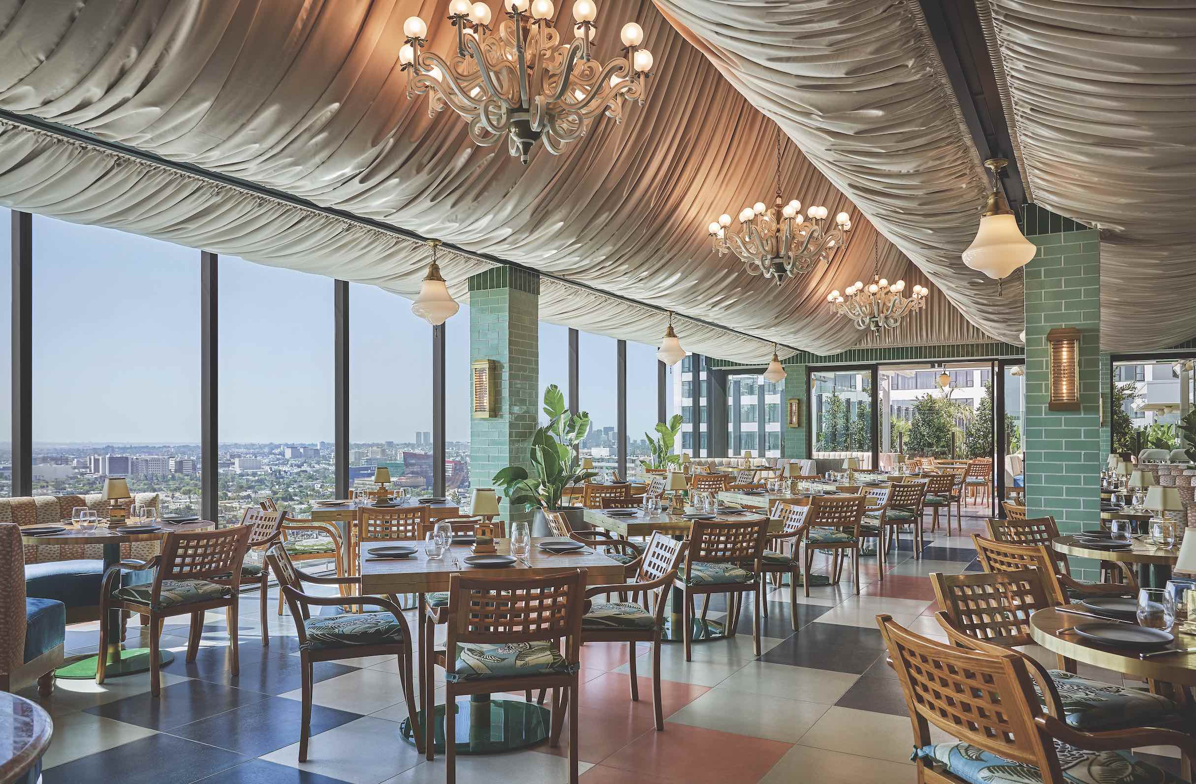 An image of the interior of Merois at the Pendry West Hollywood.
