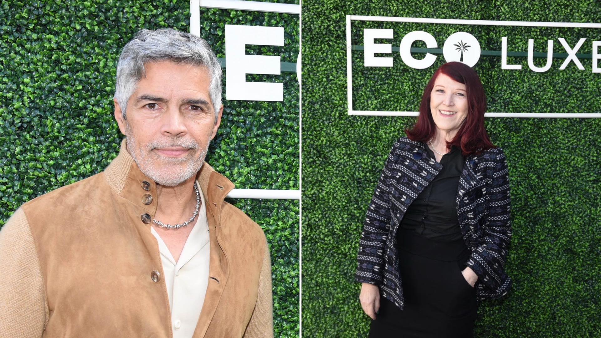 An image of actors Esai Morales and Kate Flannery