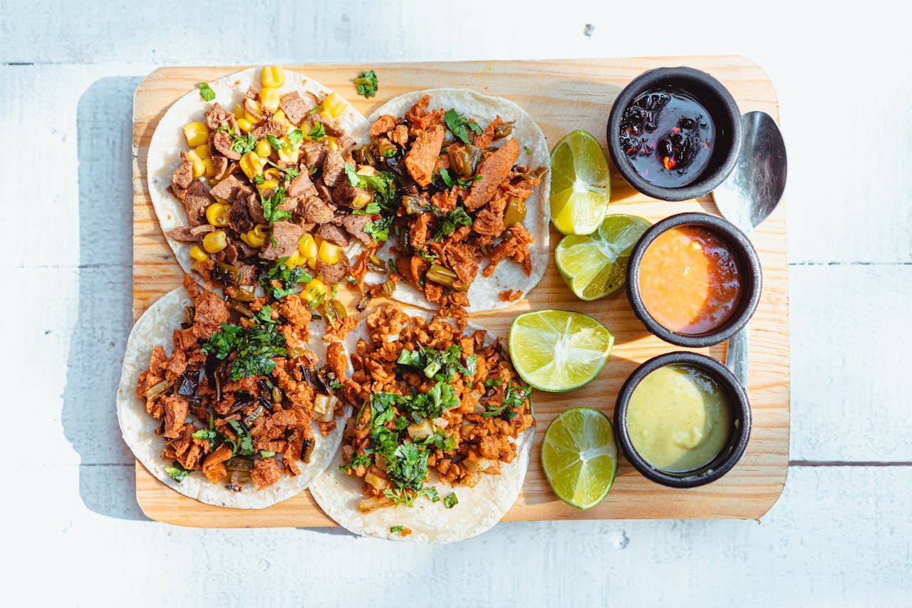 An image of a plate of tacos for Taco Tuesday.