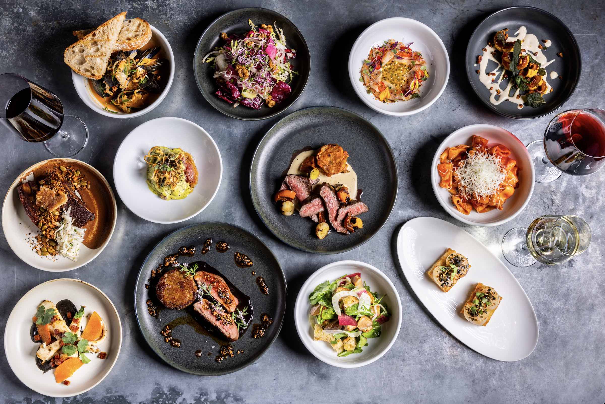 An image of the spread at the Wife and the Somm.