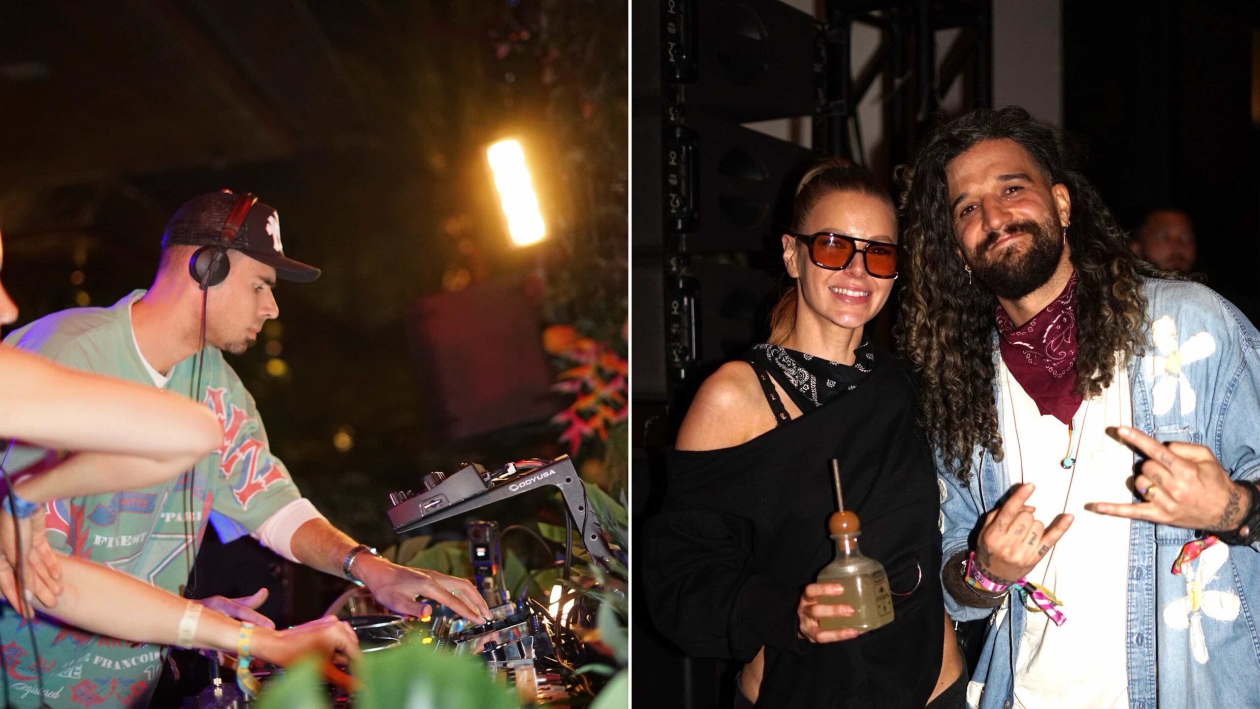 An image of two images of Afrojack and Love Island USA host Ariana Madix.