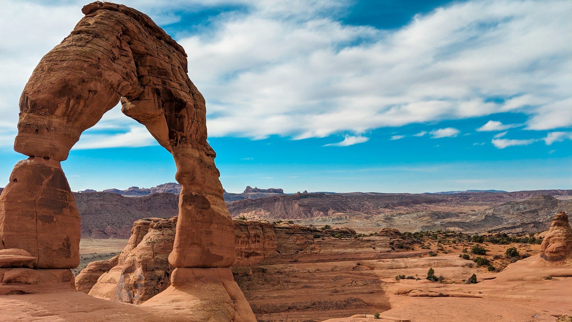 An image of an arch at a national park.