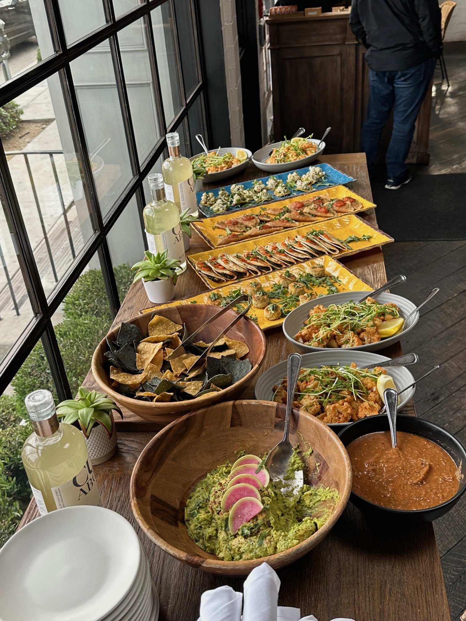 An image of the spread at Gracias Madre.
