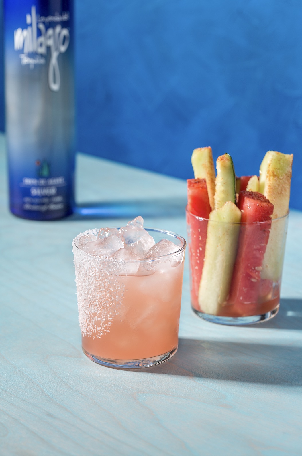 An image of the Cucumber Watermelon Margarita from Milagro.