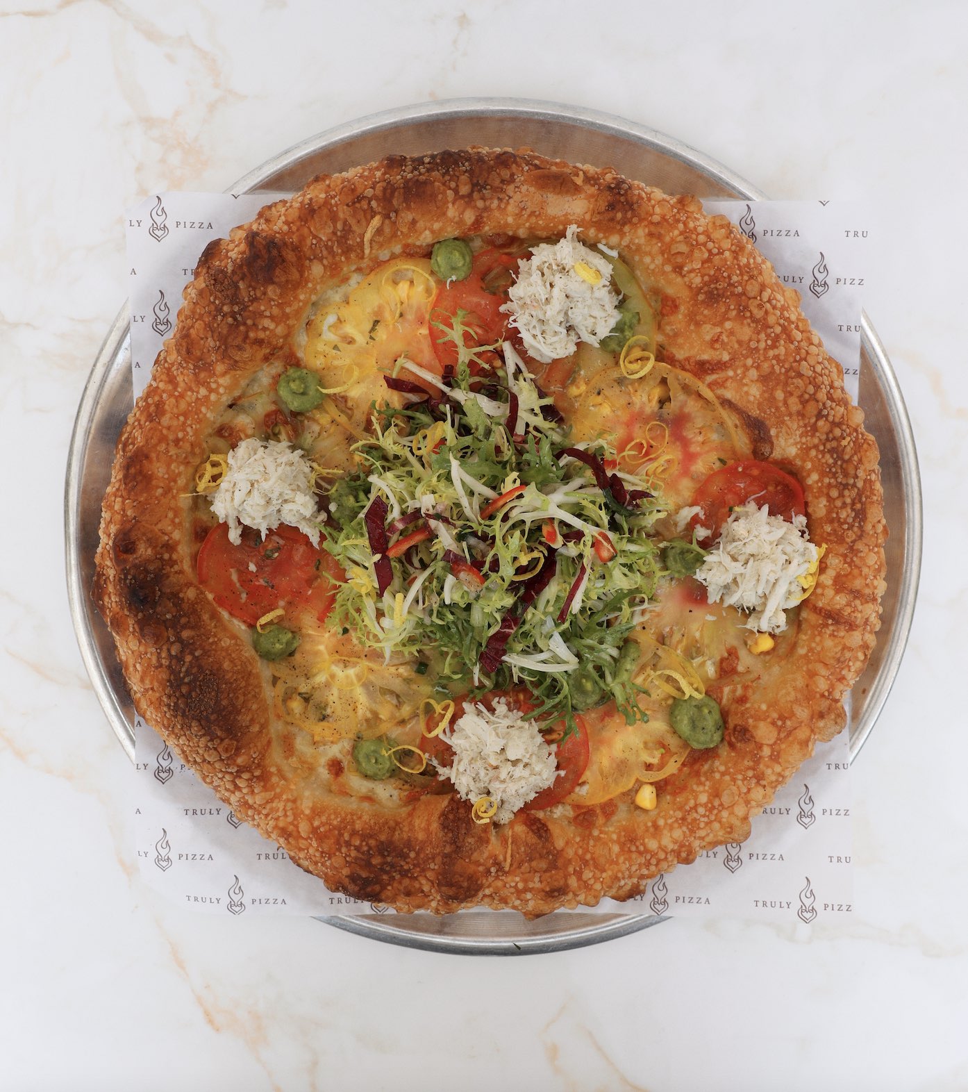 An image of one of Truly's pizzas.