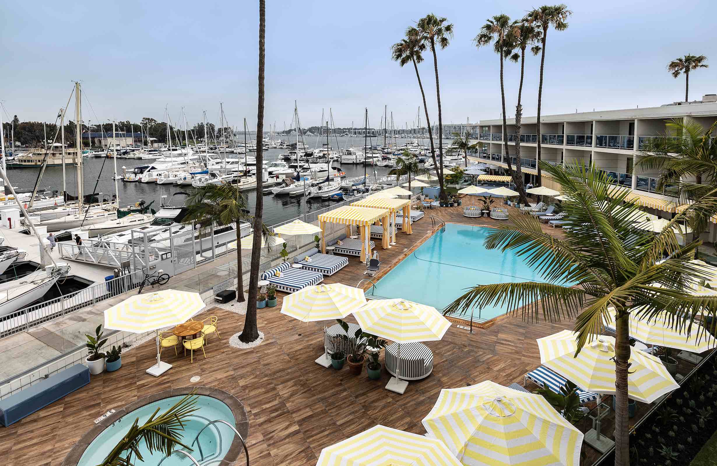 An image of the pool at the Marina del Rey Hotel.