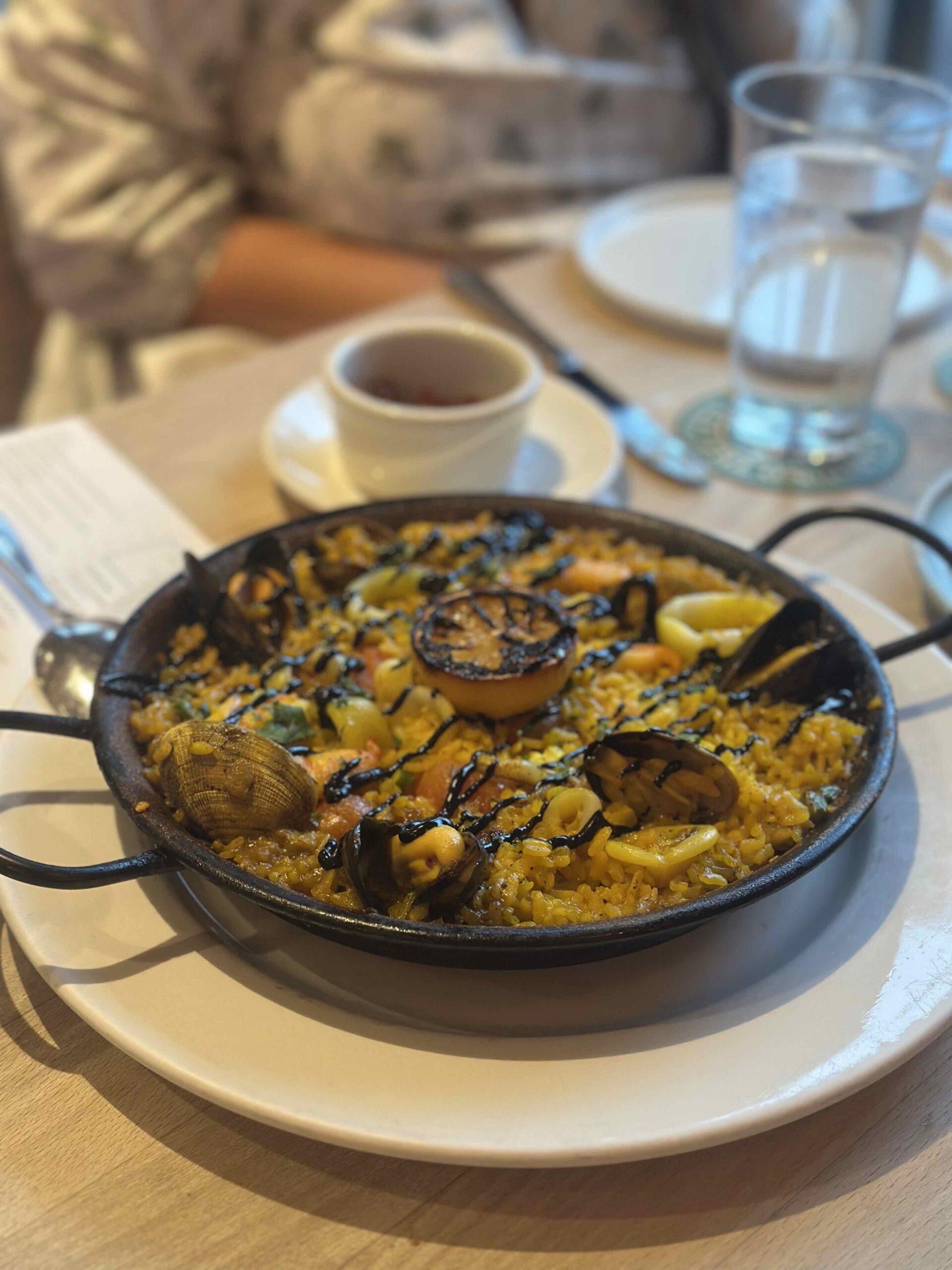 An image of the seafood paella from Gabi James.