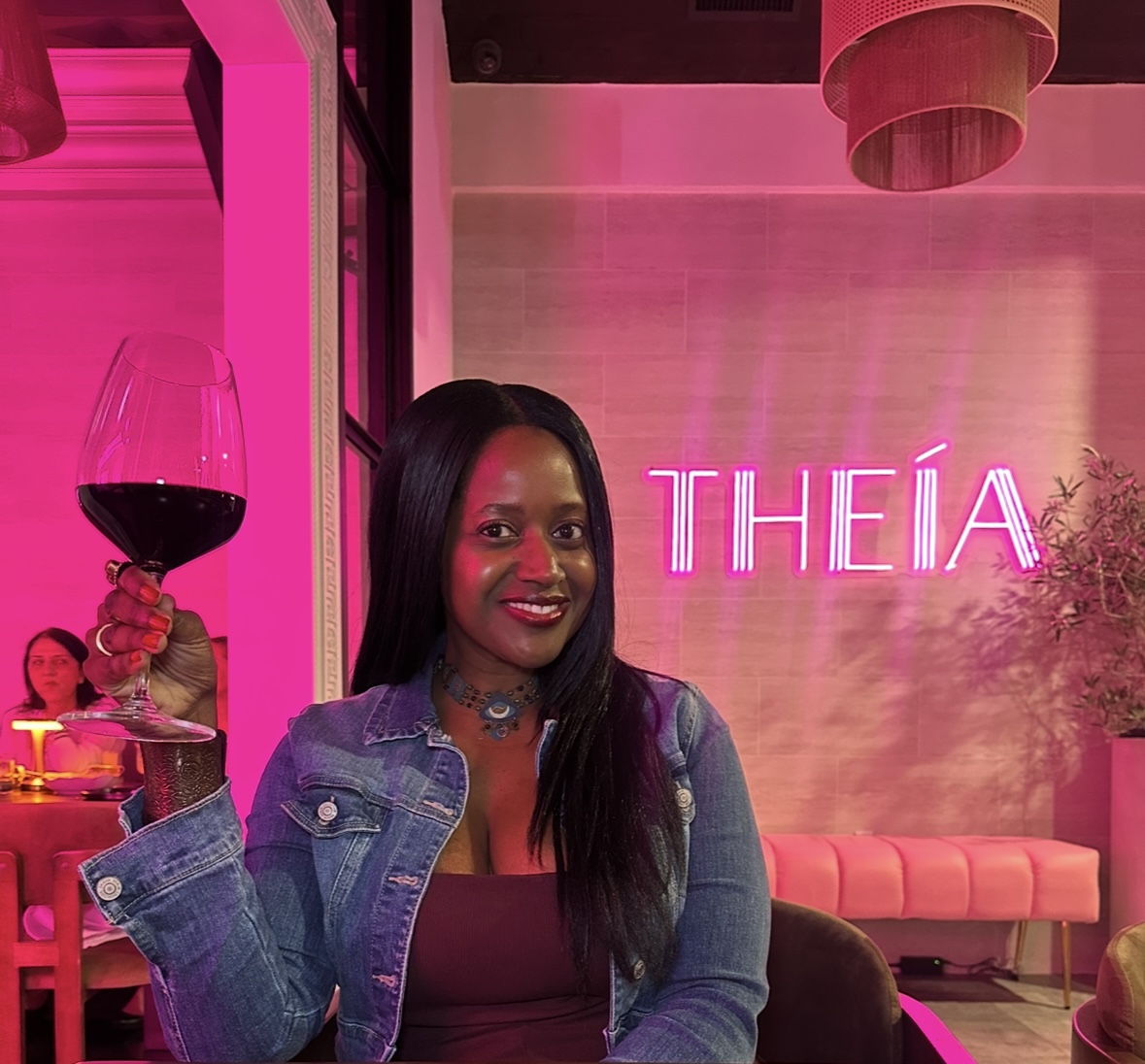 An image of lifestyle blogger Ariel at Theia.