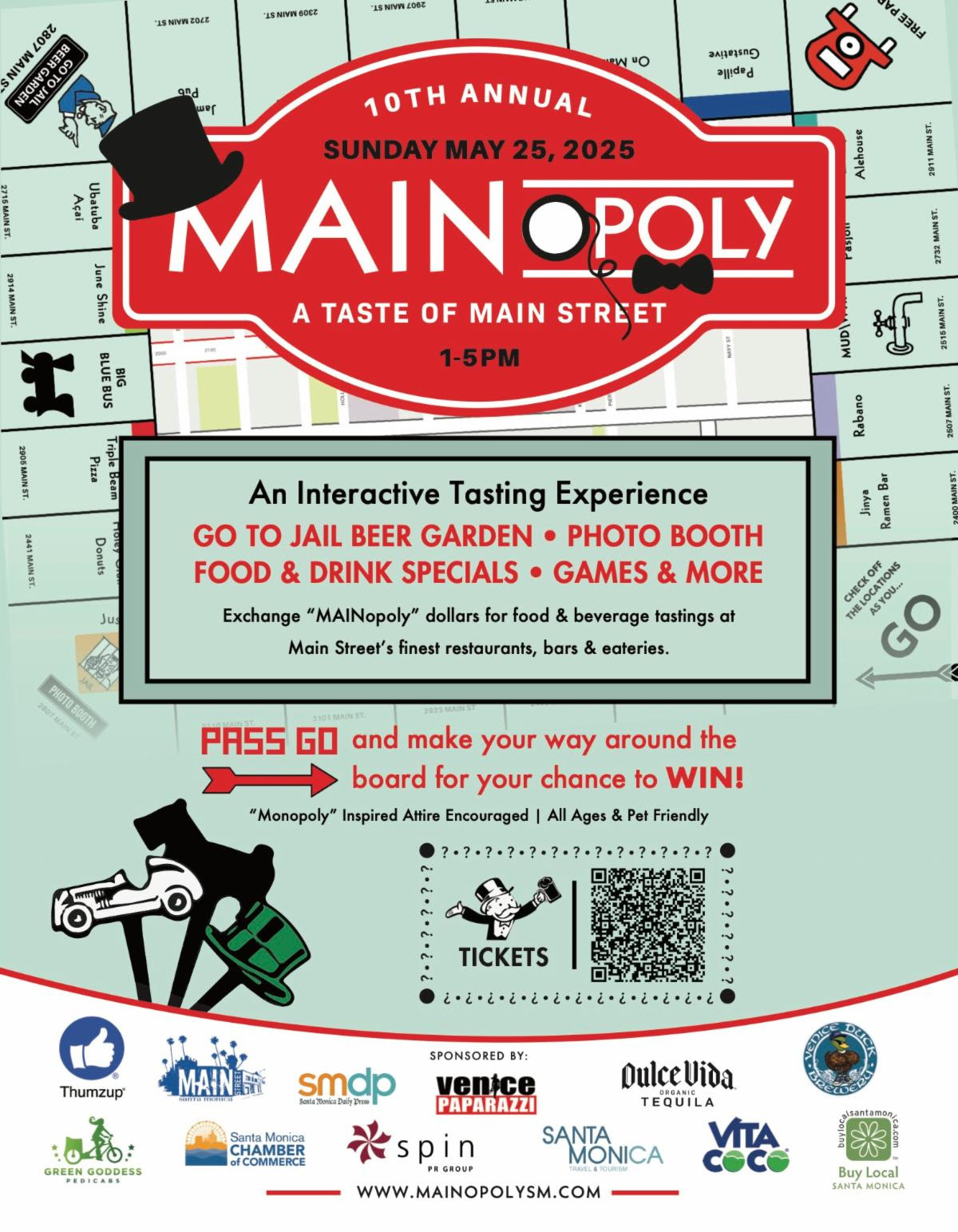 An image of the flyer for MAINopoly.