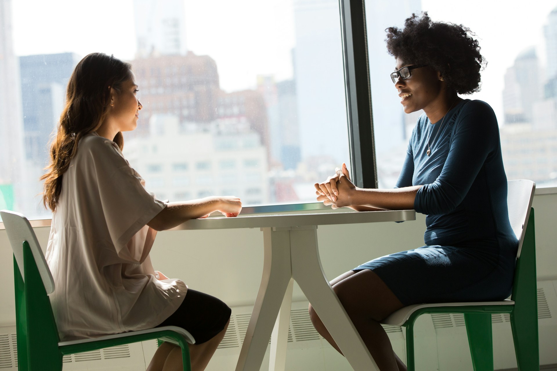 An image of two women in therapy