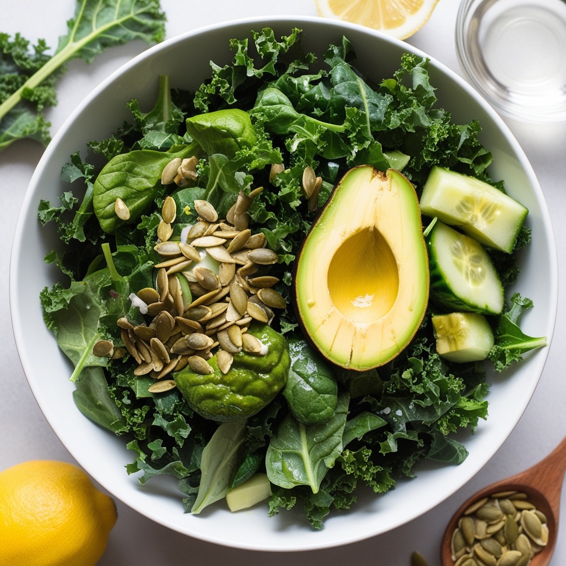 An image of the Green Goddess Detox Salad.
