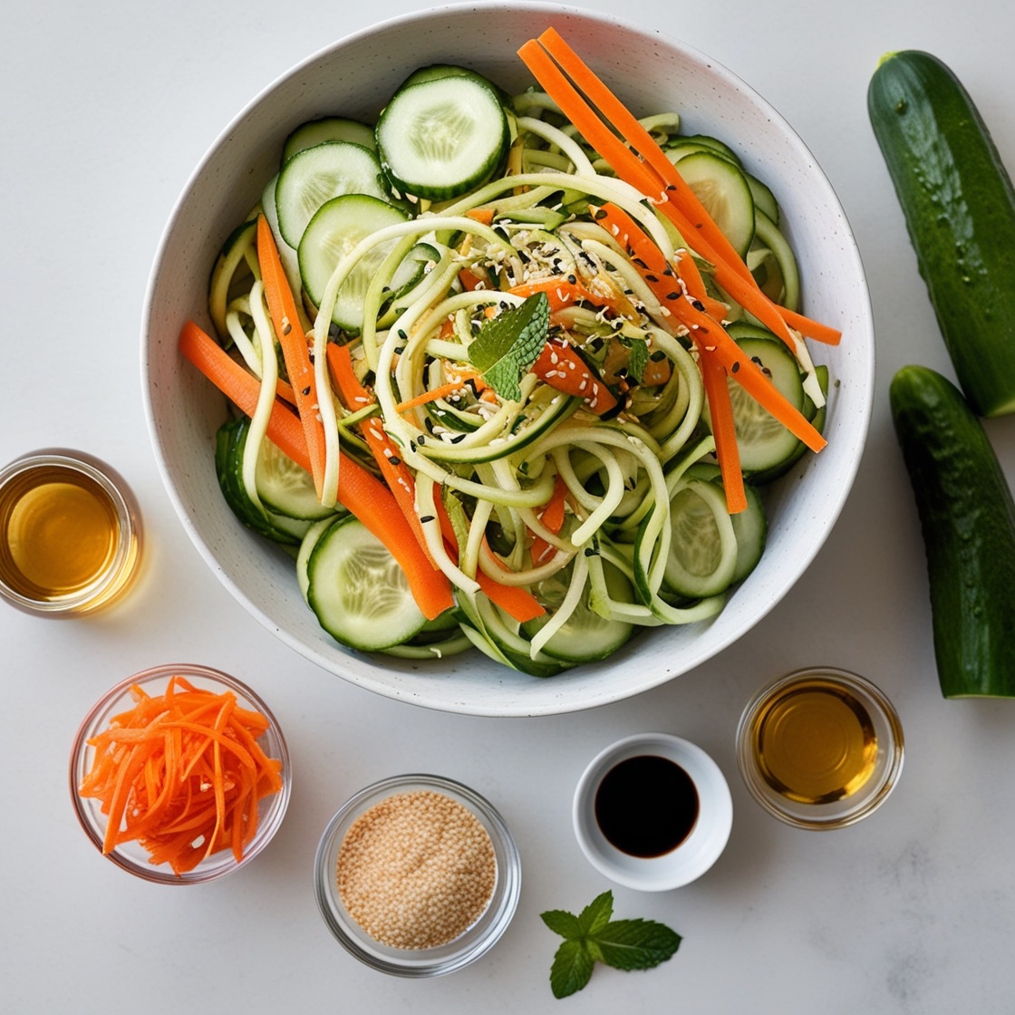 An image of the Asian Cucumber Crunch Salad.